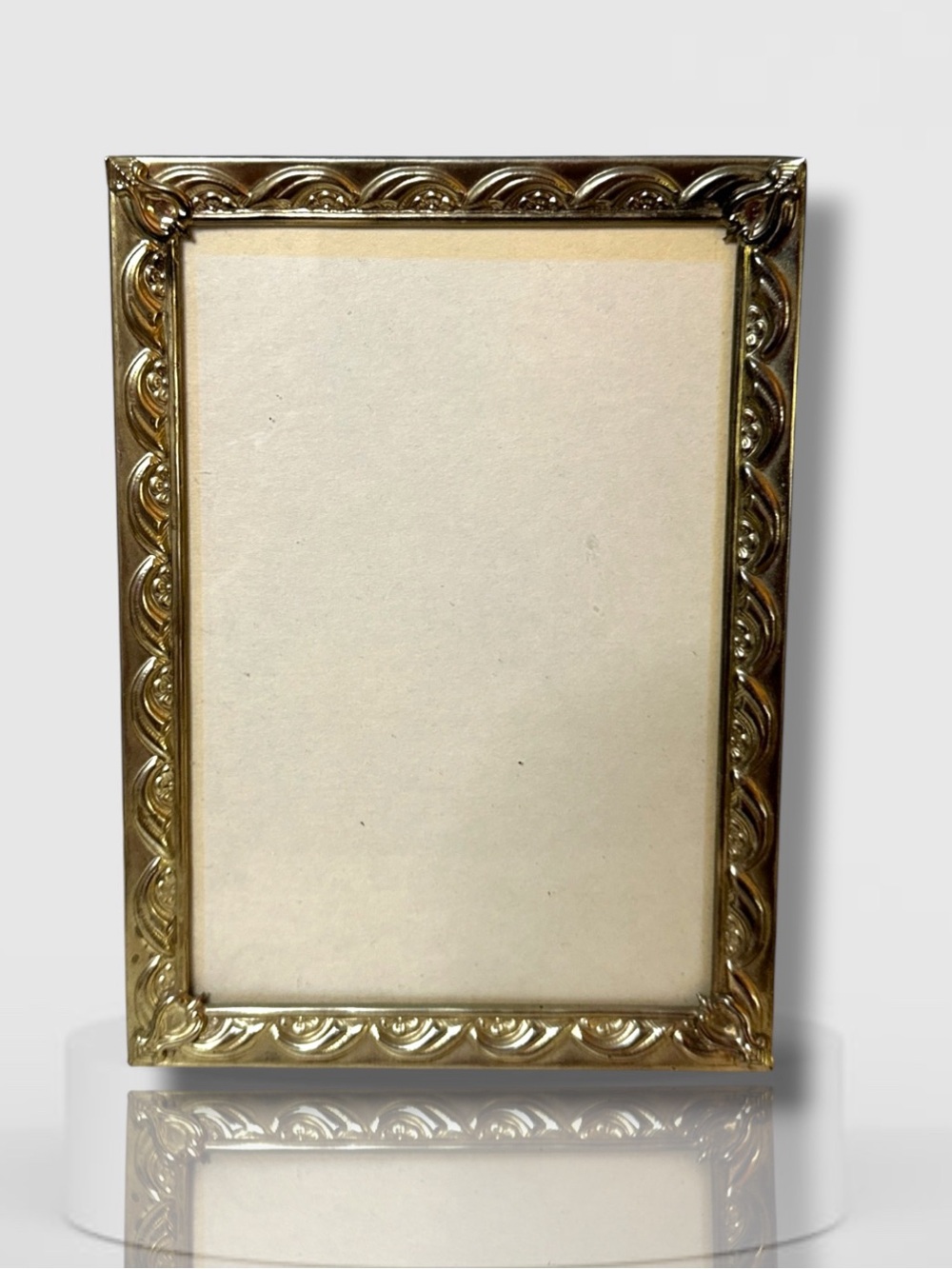 VINTAGE ORNATE GOLD METAL NEO CLASSICAL PICTURE FRAME FITS 5X7 CAB7